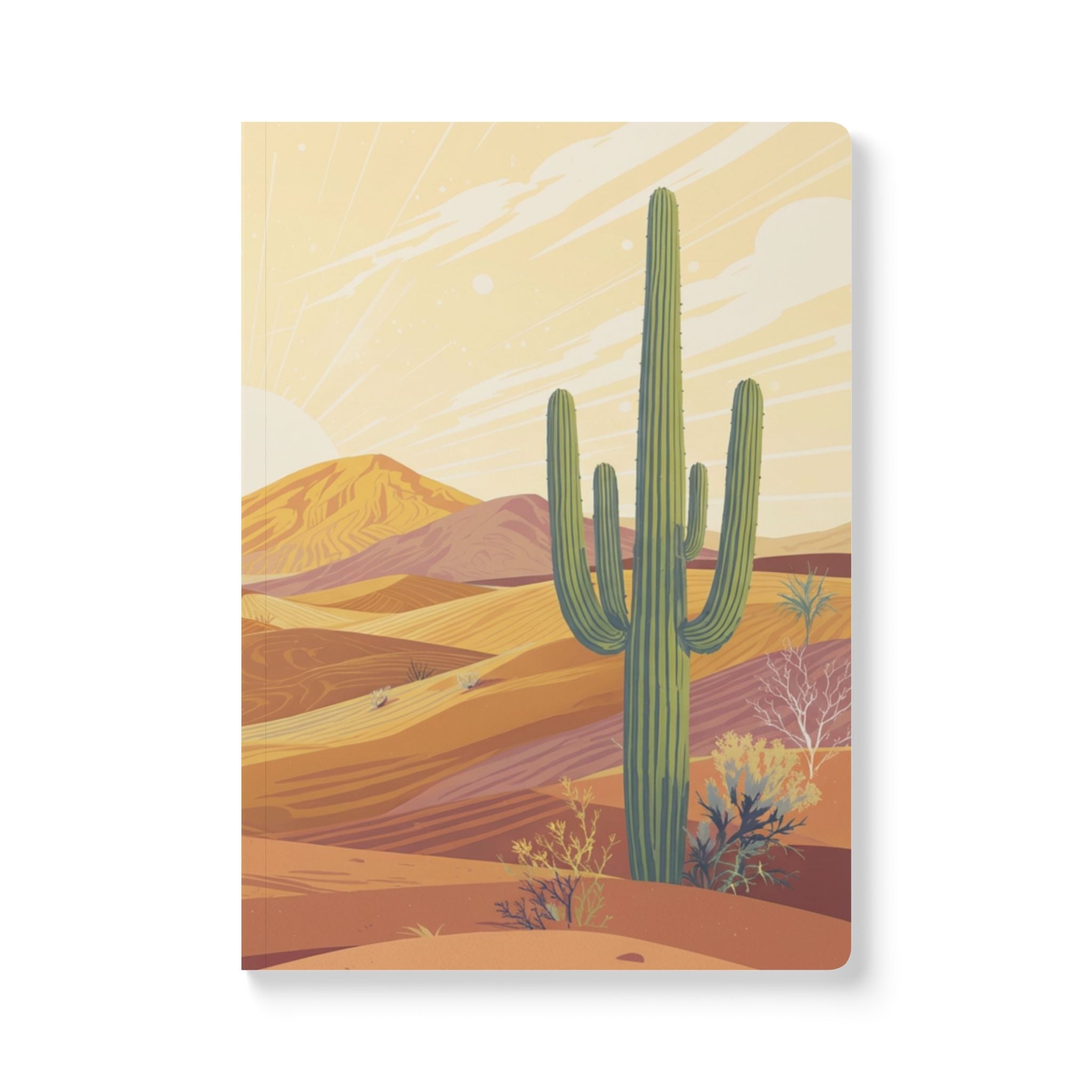 Desert Cactus Illustration Journal | Softcover Notebook