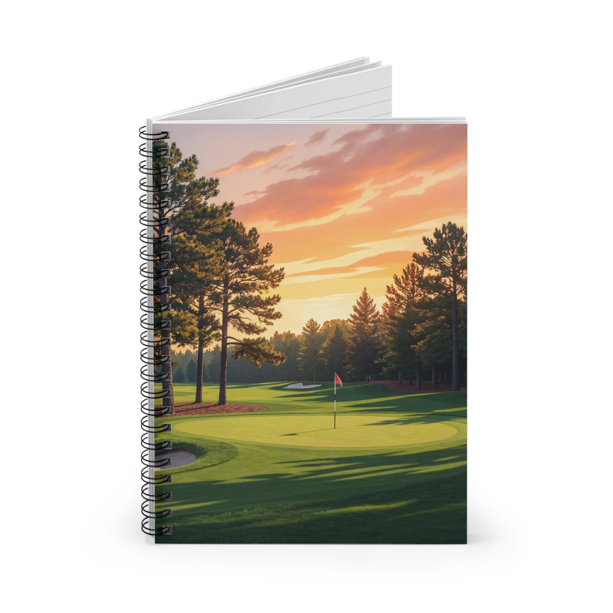 Golf Course Sunset Spiral Notebook | Ruled Lined Journal