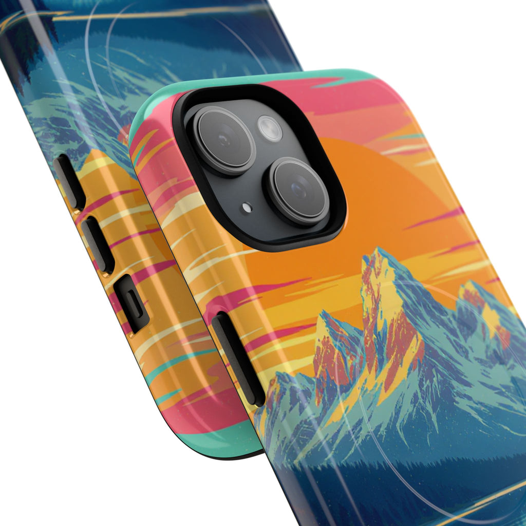Sunset Mountain Lake phone case | Mountain landscape iPhone case
