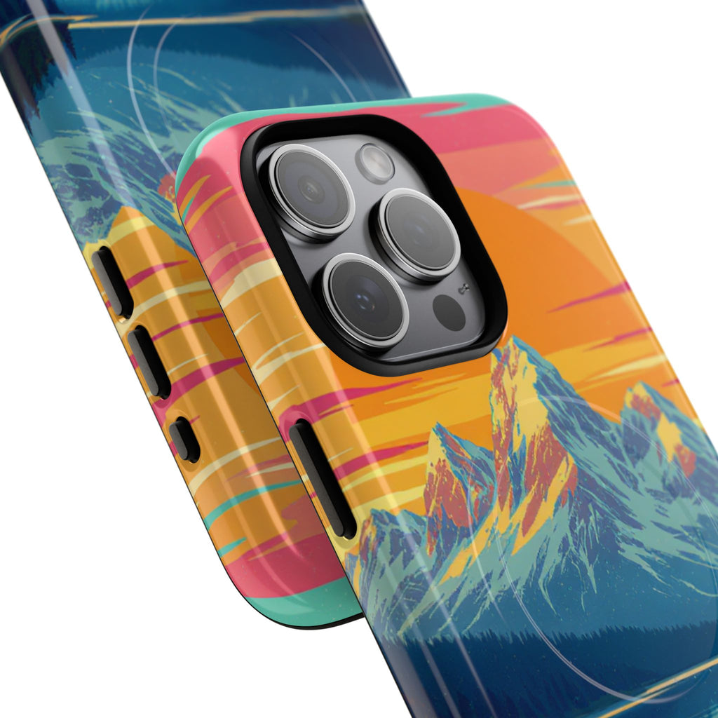 Sunset Mountain Lake phone case | Mountain landscape iPhone case
