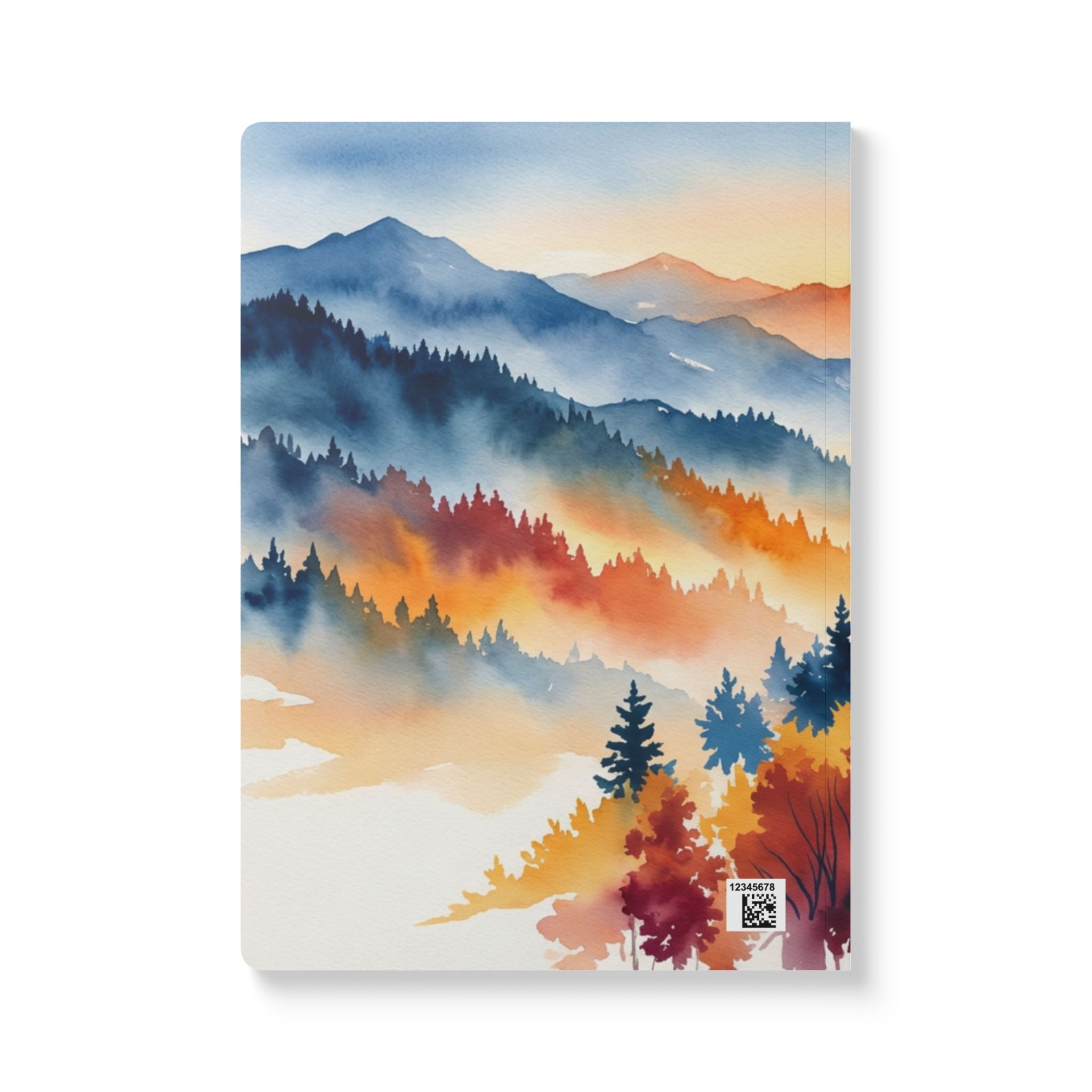 Autumn Mountain Watercolor Journal | Softcover Notebook