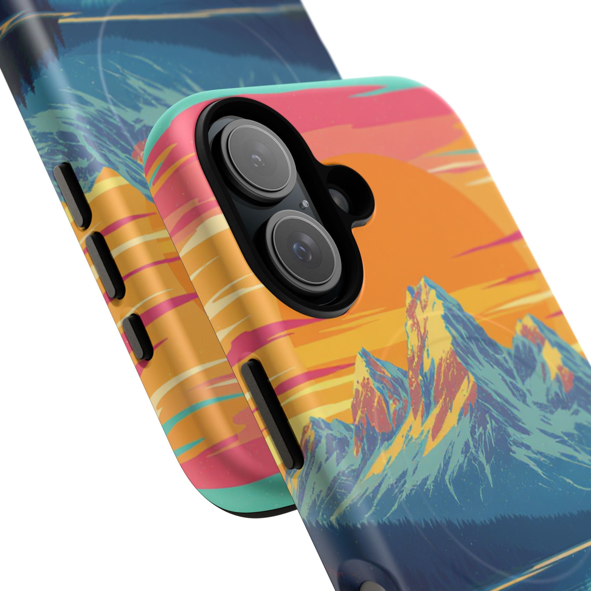 Sunset Mountain Lake phone case | Mountain landscape iPhone case