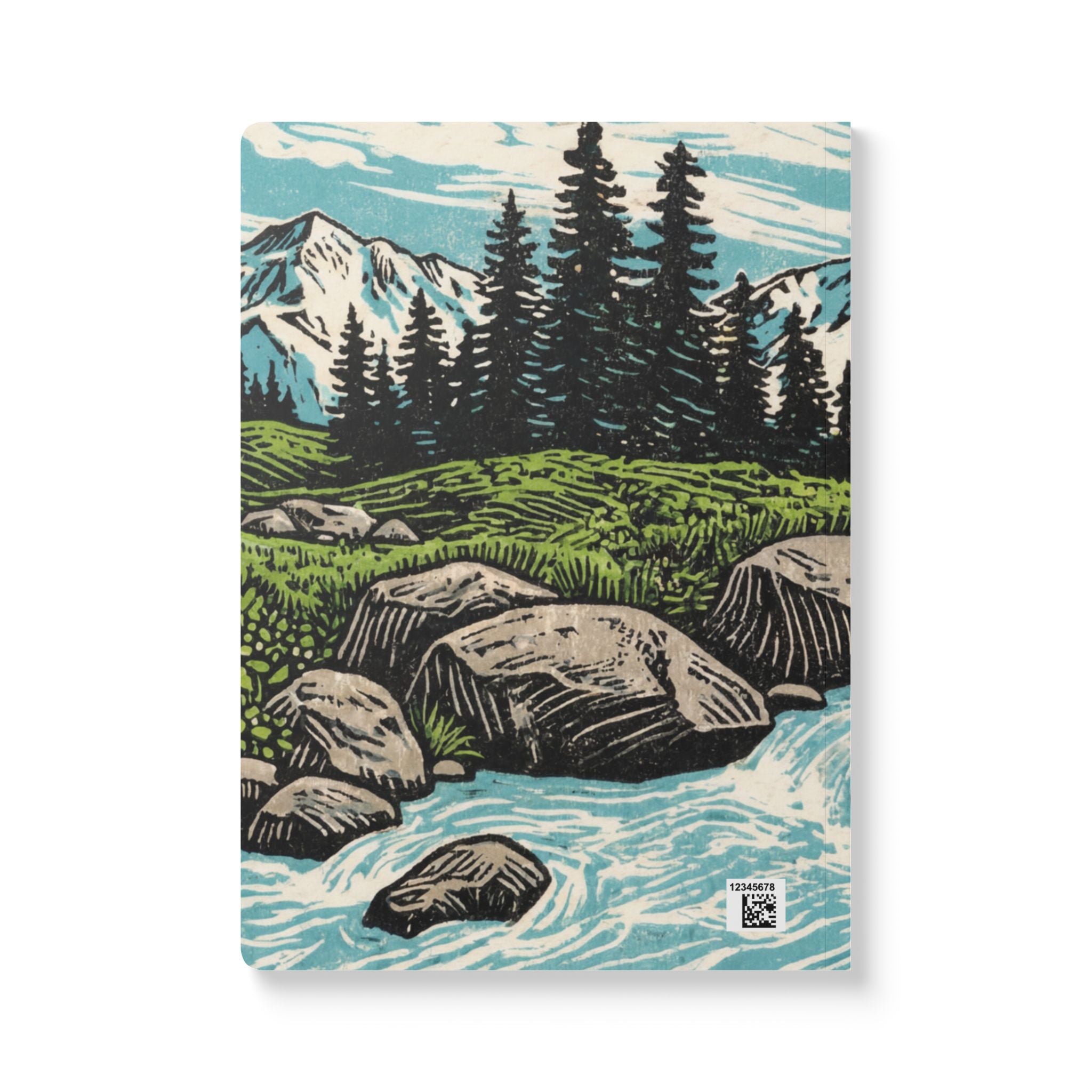 Mountain River Illustration Journal | Softcover Notebook