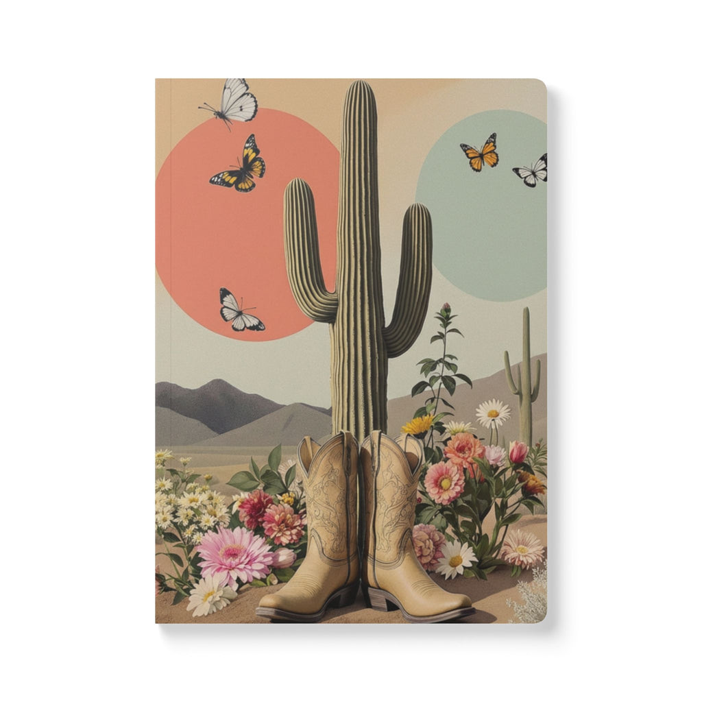 Desert Cactus Boots Illustration Journal | Softcover Notebook