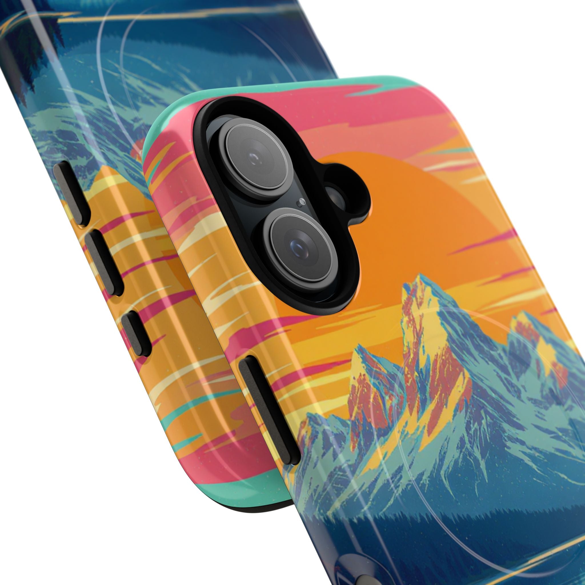 Sunset Mountain Lake phone case | Mountain landscape iPhone case