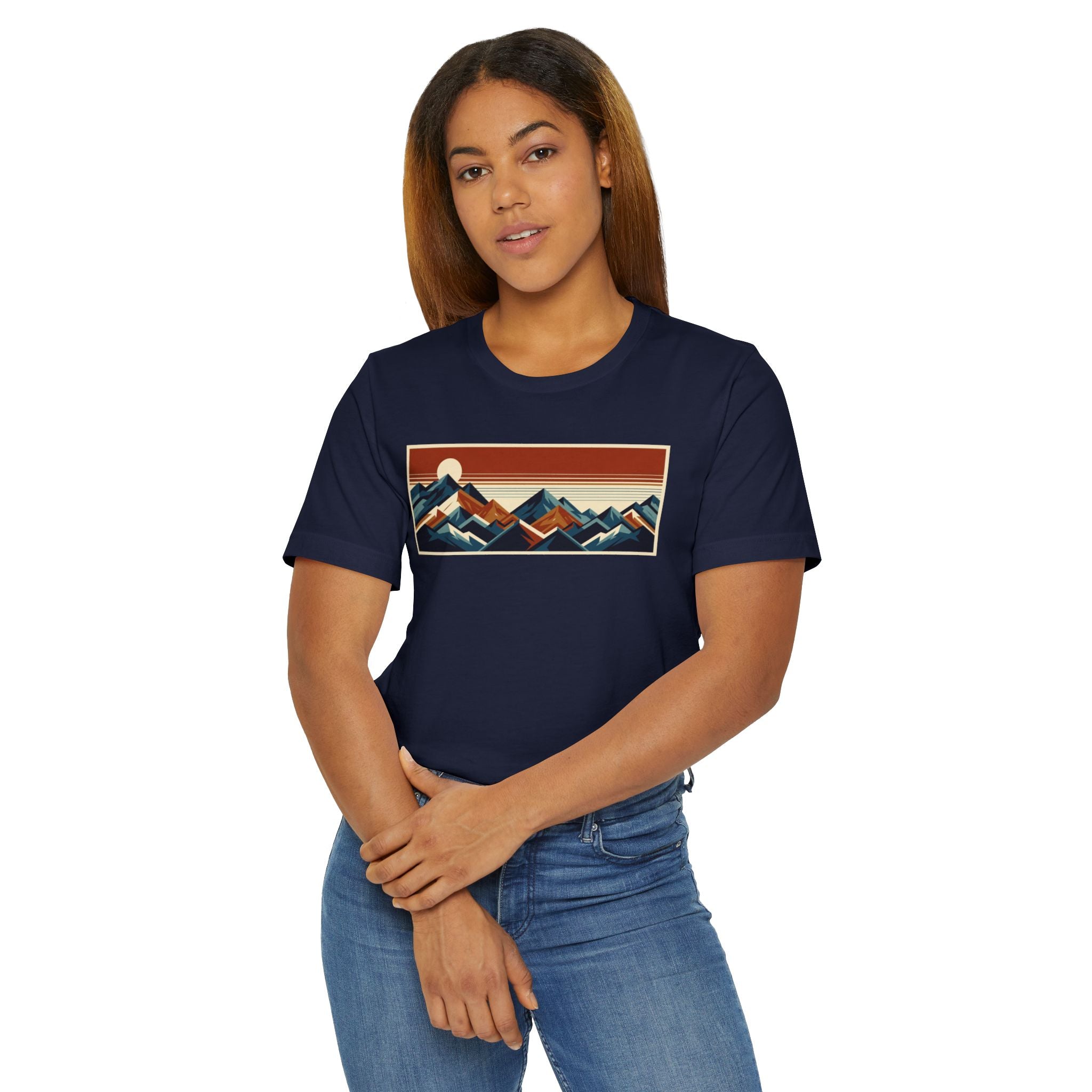 Retro Mountain Graphic Tee | Vintage Sunset Nature T-Shirt for Hikers & Outdoor Lovers
