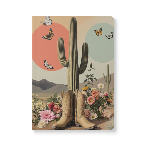Desert Cactus Boots Illustration Journal | Softcover Notebook