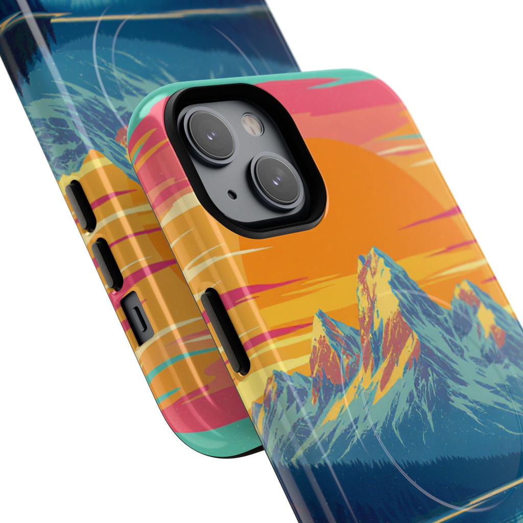 Sunset Mountain Lake phone case | Mountain landscape iPhone case