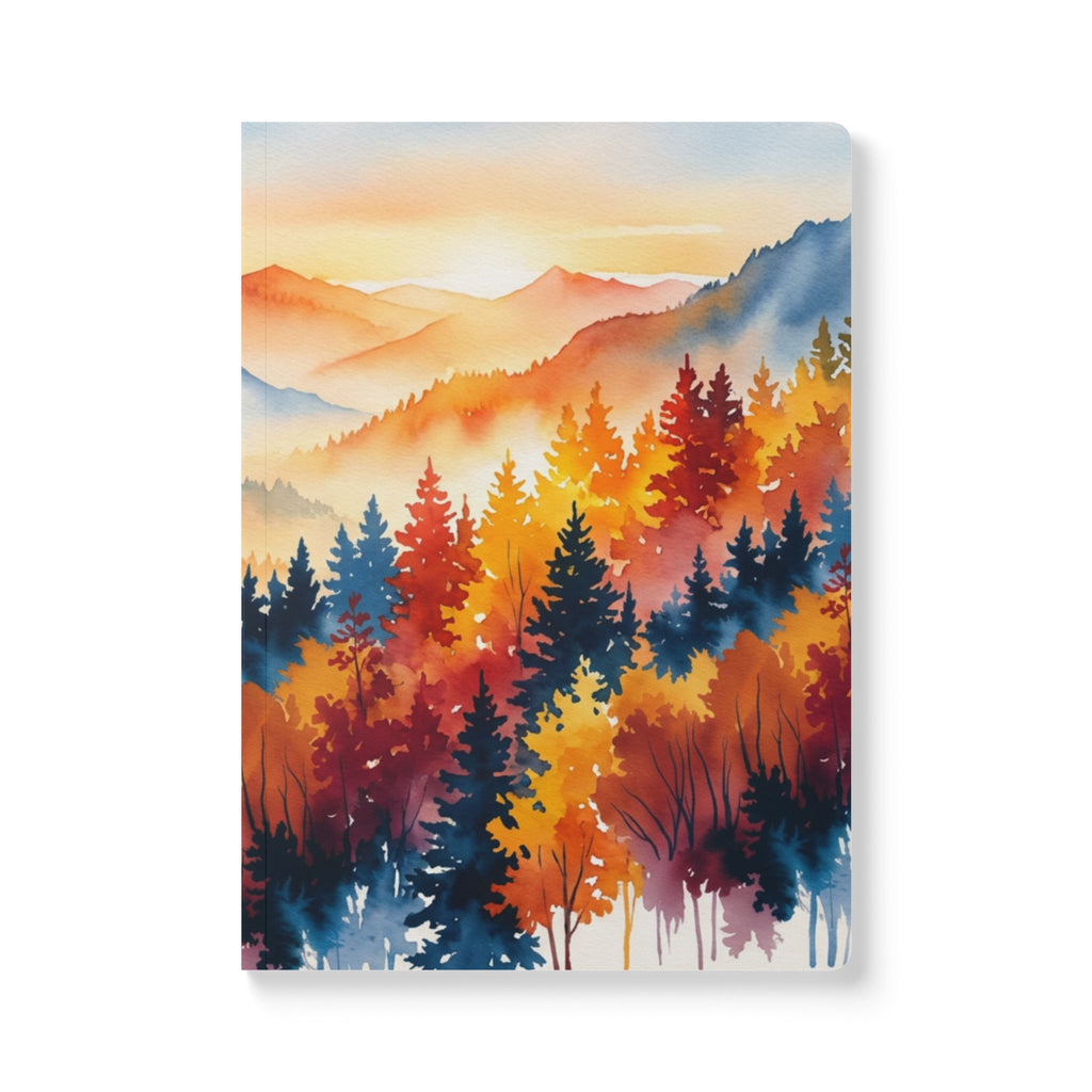 Autumn Mountain Watercolor Journal | Softcover Notebook
