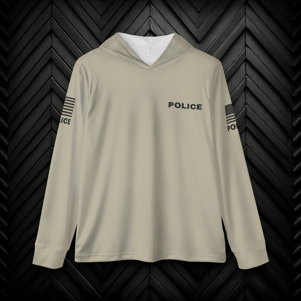Off Duty Police Hoodie — Tan Tactical Long Sleeve