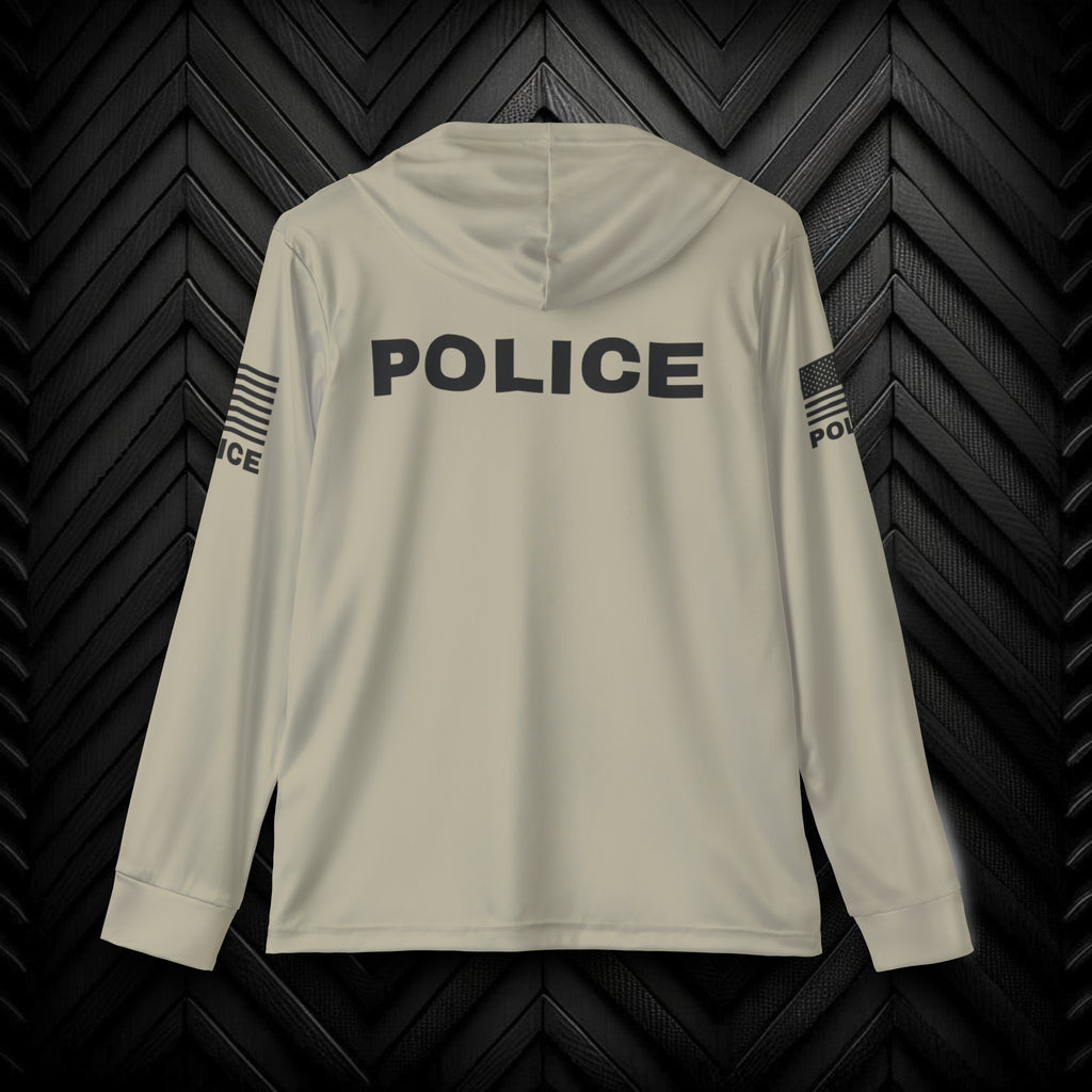 Off Duty Police Hoodie — Tan Tactical Long Sleeve