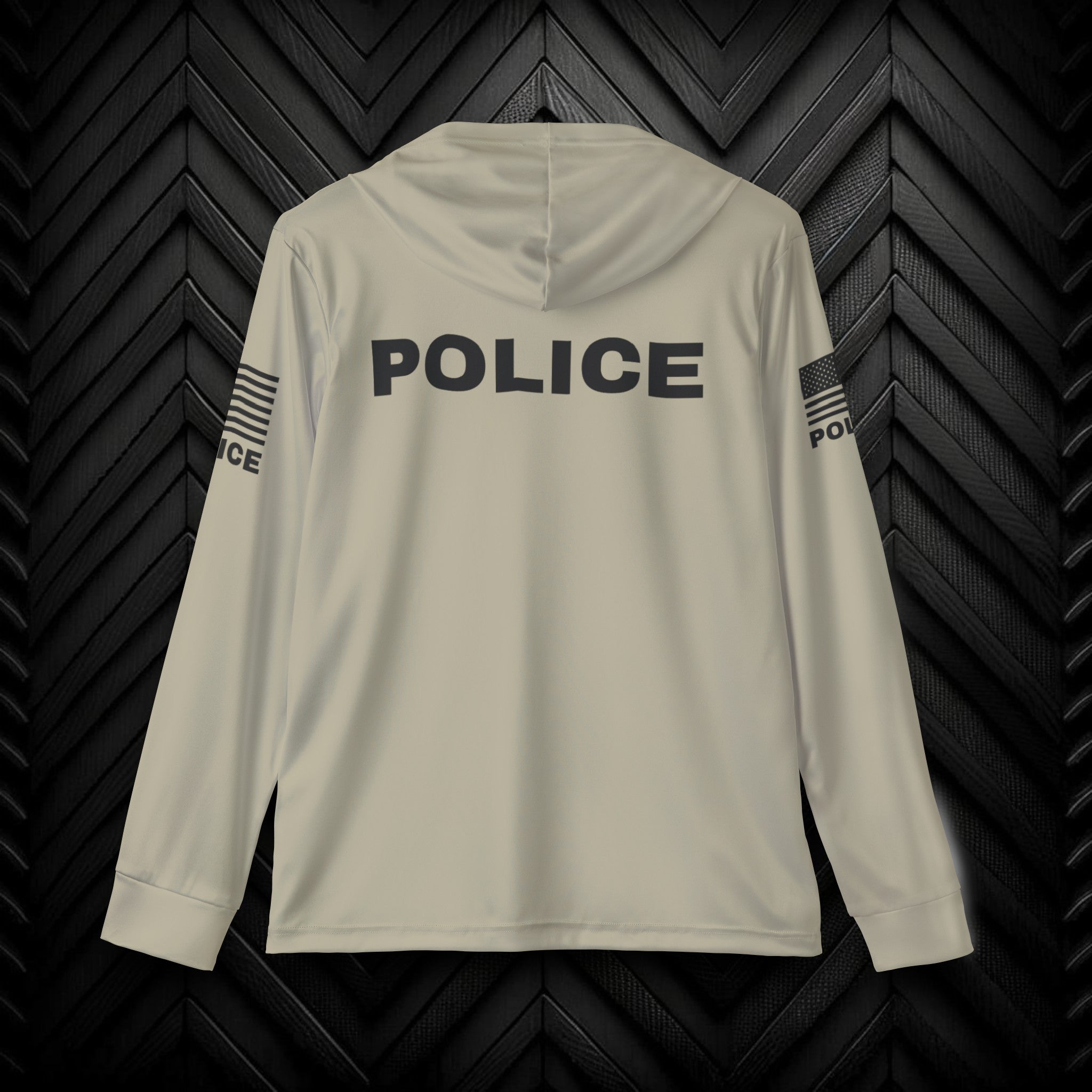 Off Duty Police Hoodie — Tan Tactical Long Sleeve