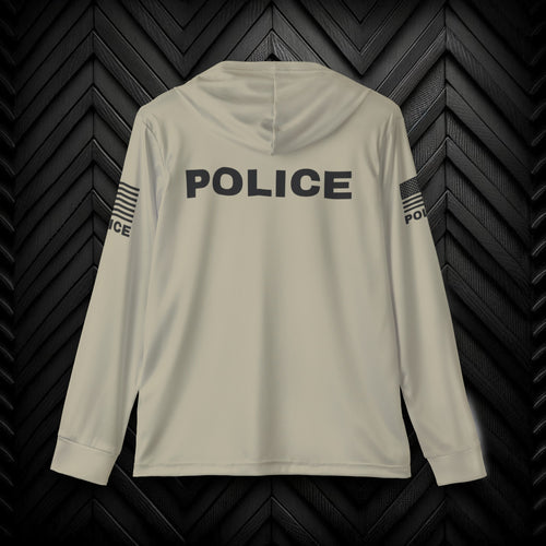 Off Duty Police Hoodie — Tan Tactical Long Sleeve
