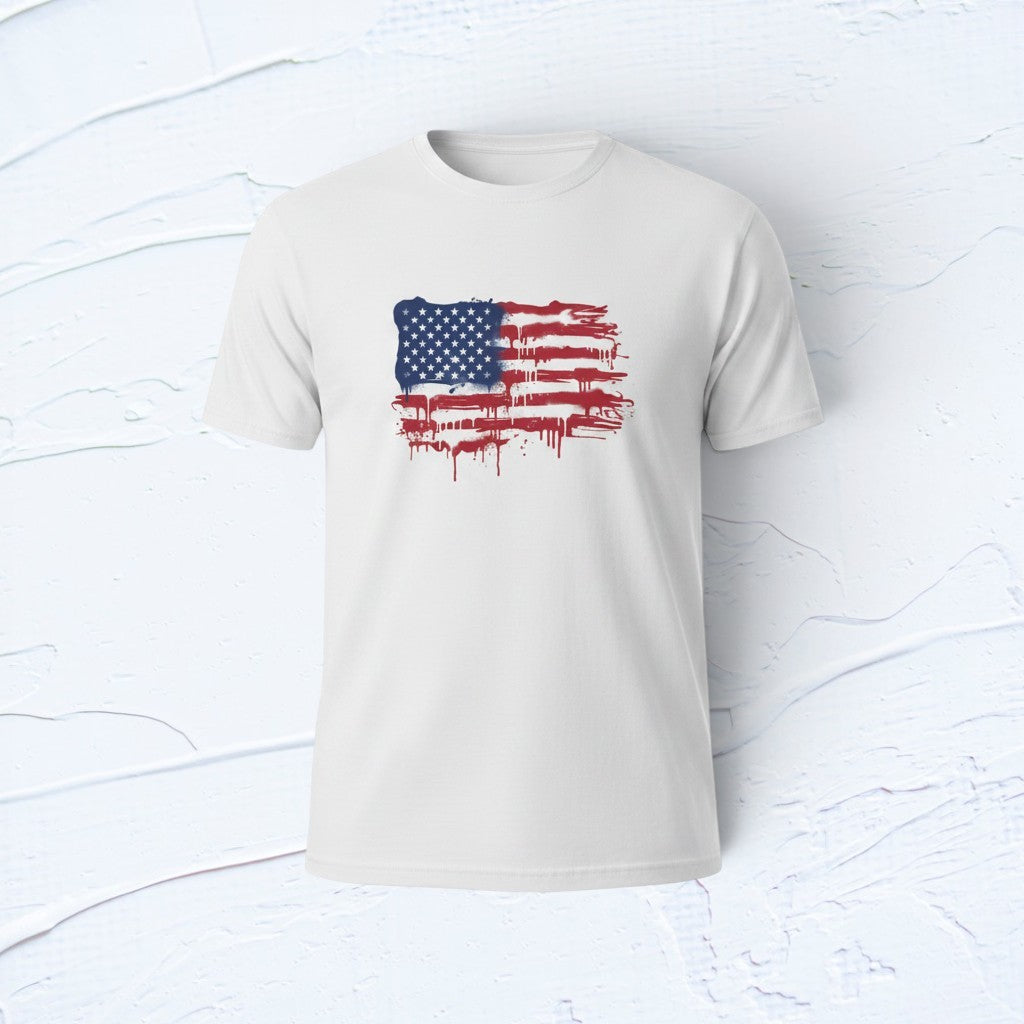 Drip American Flag Tee