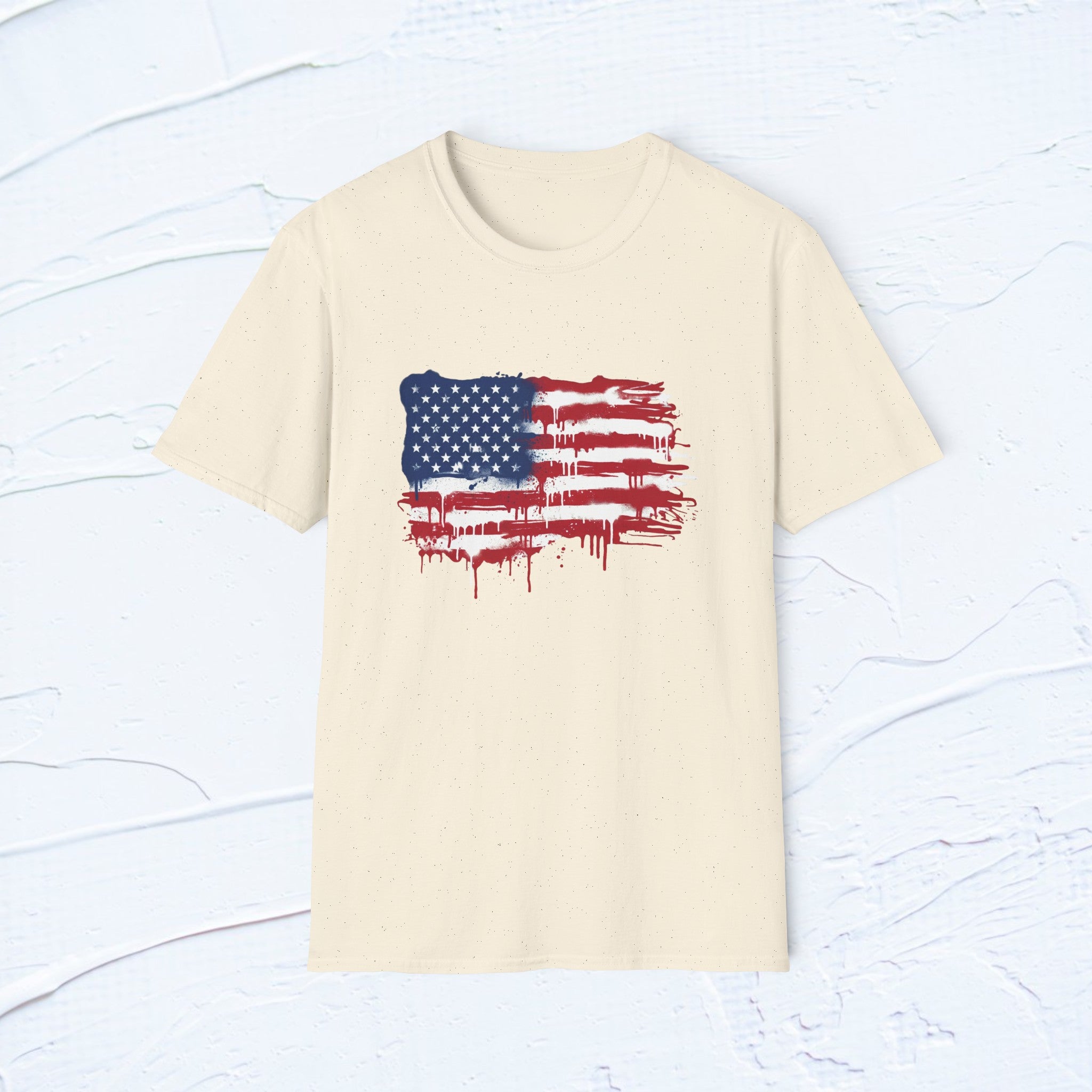 Drip American Flag Tee
