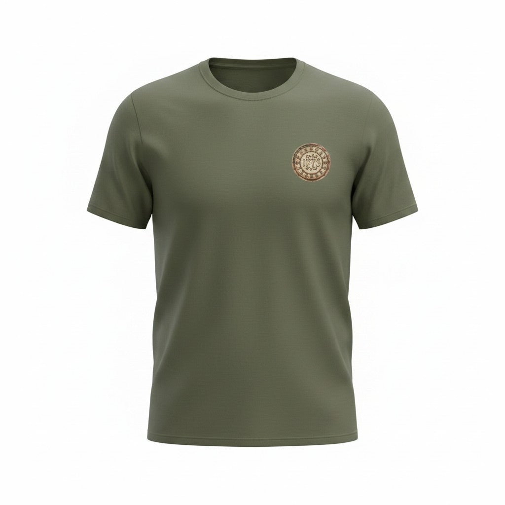 Retro 1776 Chest Logo T‑Shirt