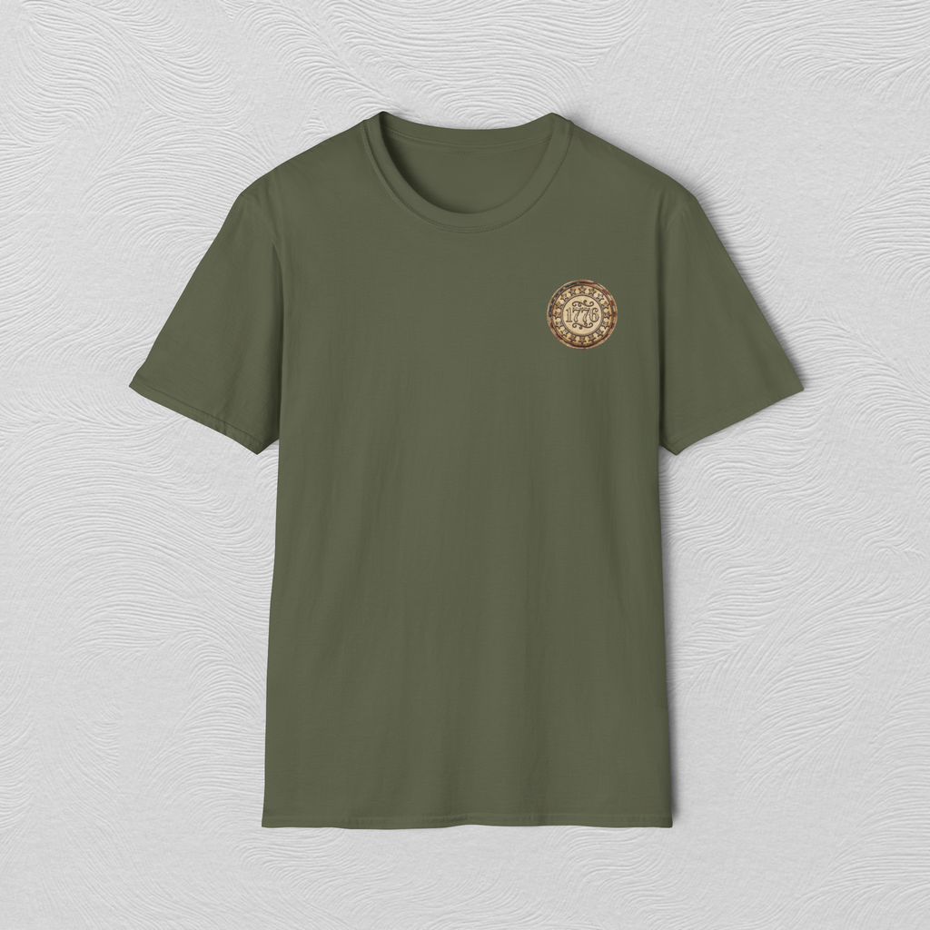 Retro 1776 Chest Logo T‑Shirt