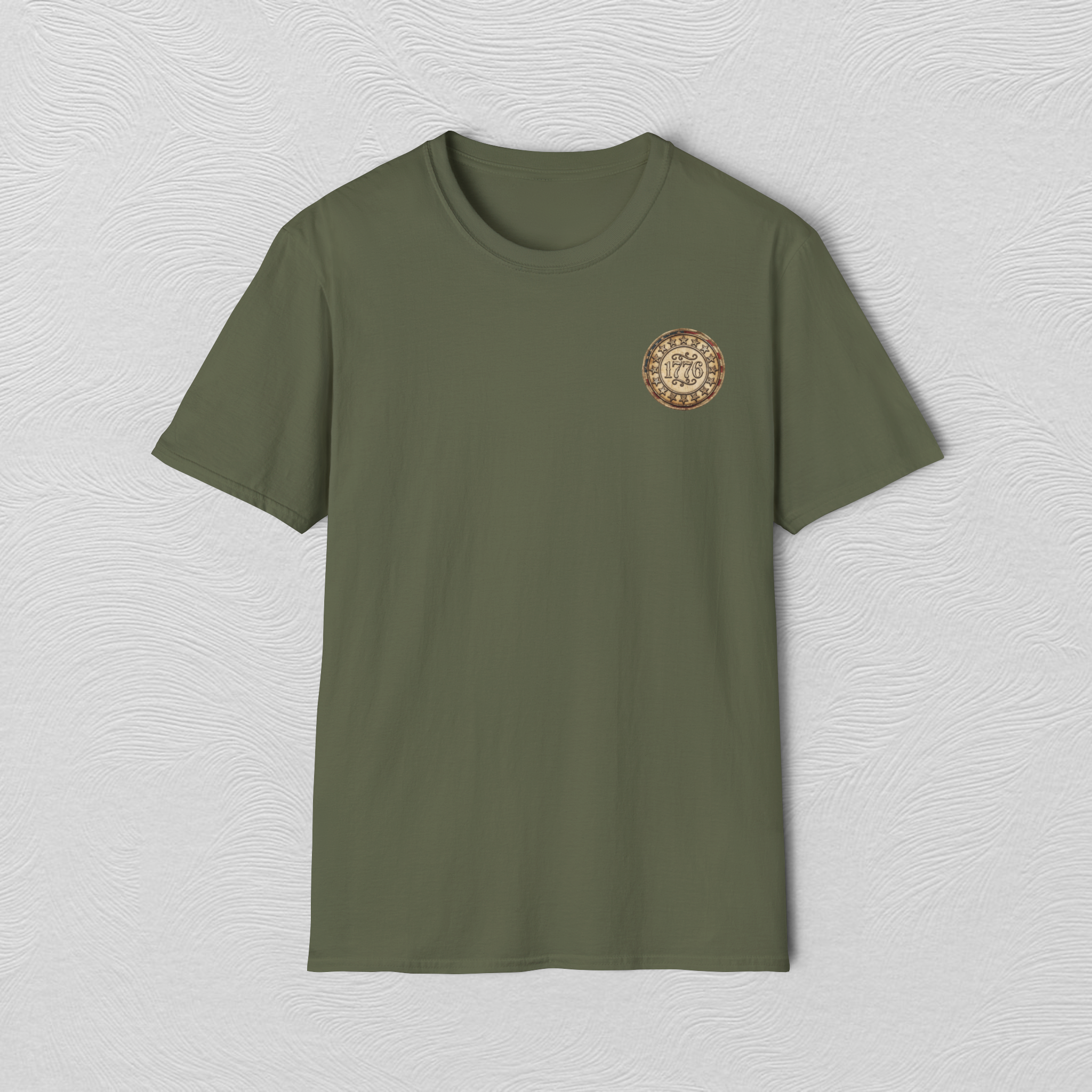Retro 1776 Chest Logo T‑Shirt
