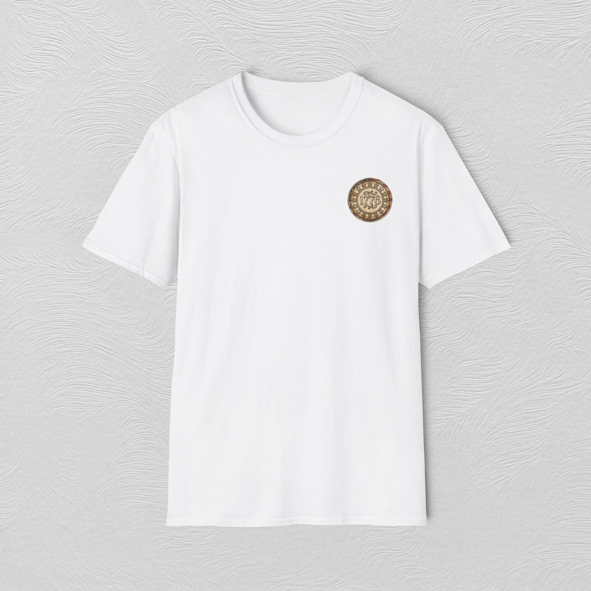Retro 1776 Chest Logo T‑Shirt