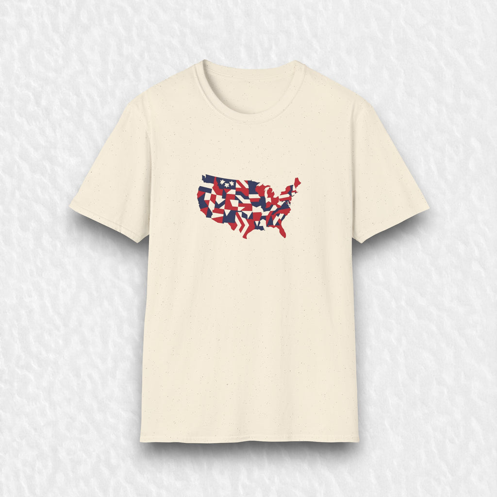 USA Map Flag Shirt | Patriotic American Graphic Tee