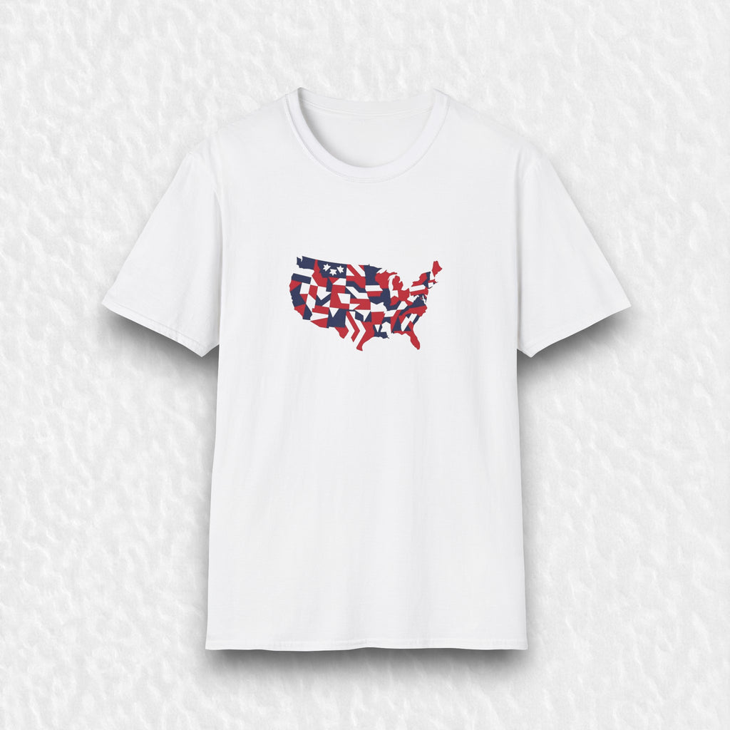 USA Map Flag Shirt | Patriotic American Graphic Tee