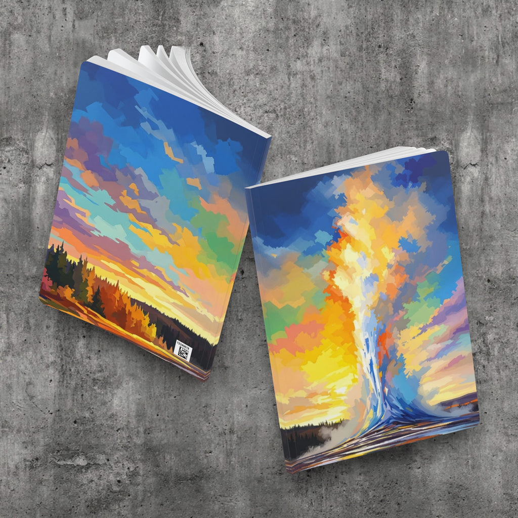 Colorful Geyser Landscape Journal