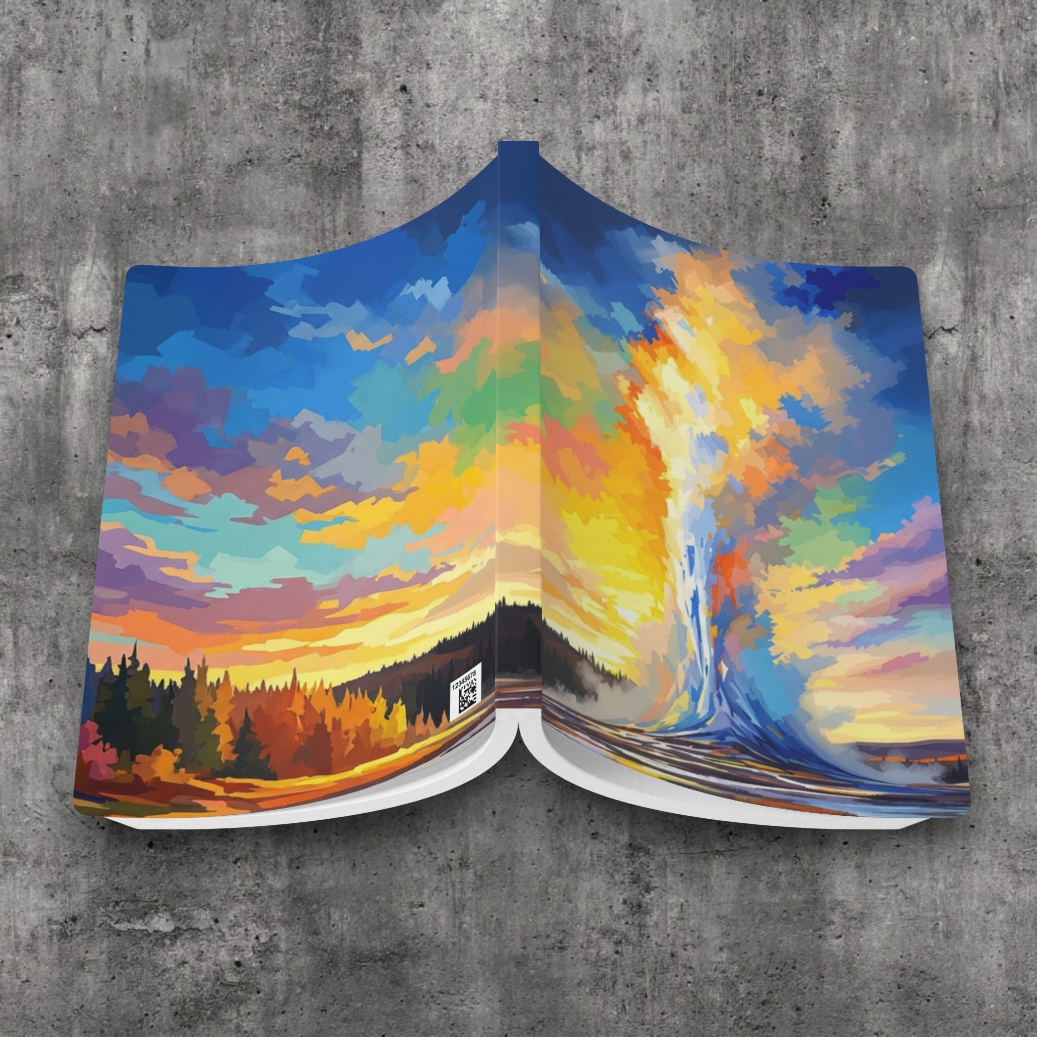 Colorful Geyser Landscape Journal
