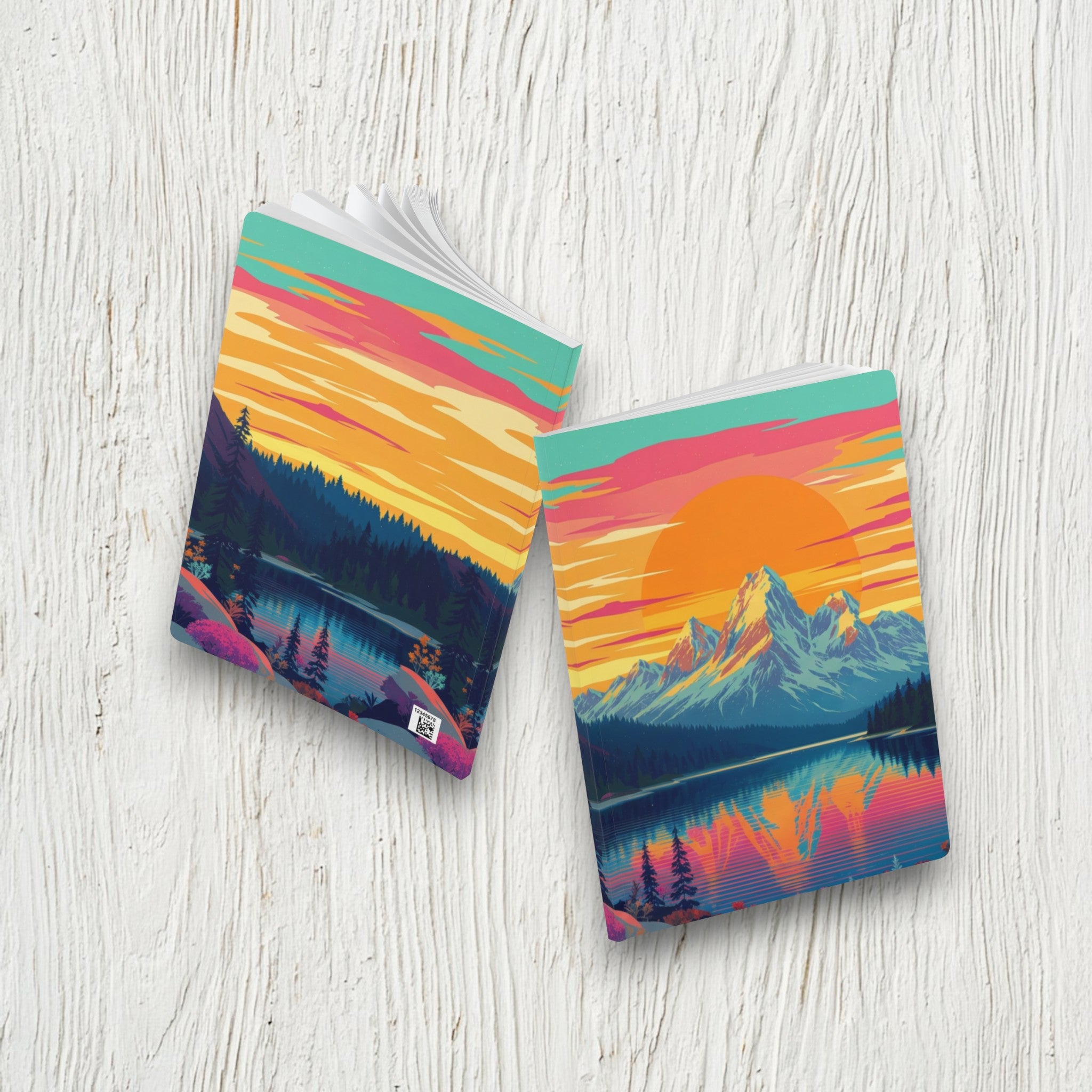 Sunset Mountain Lake Journal | Softcover Notebook with Scenic Cover