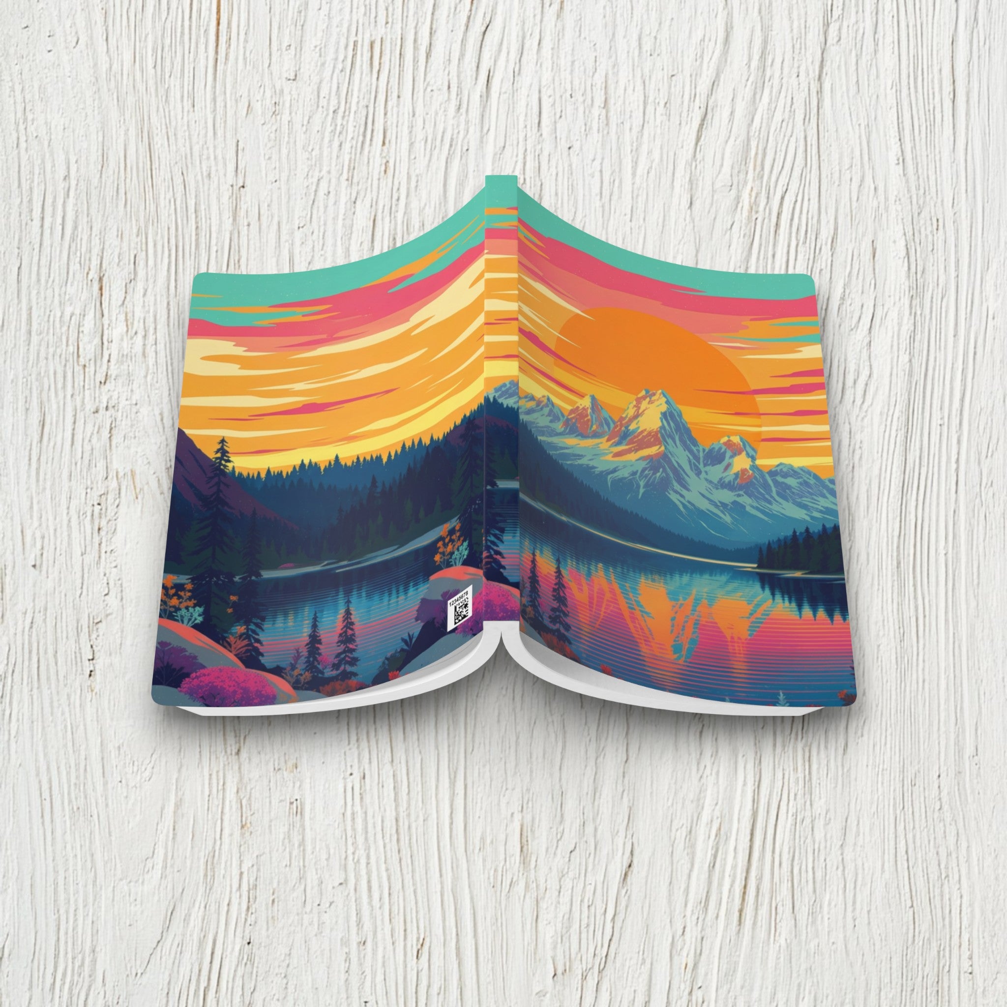 Sunset Mountain Lake Journal | Softcover Notebook with Scenic Cover