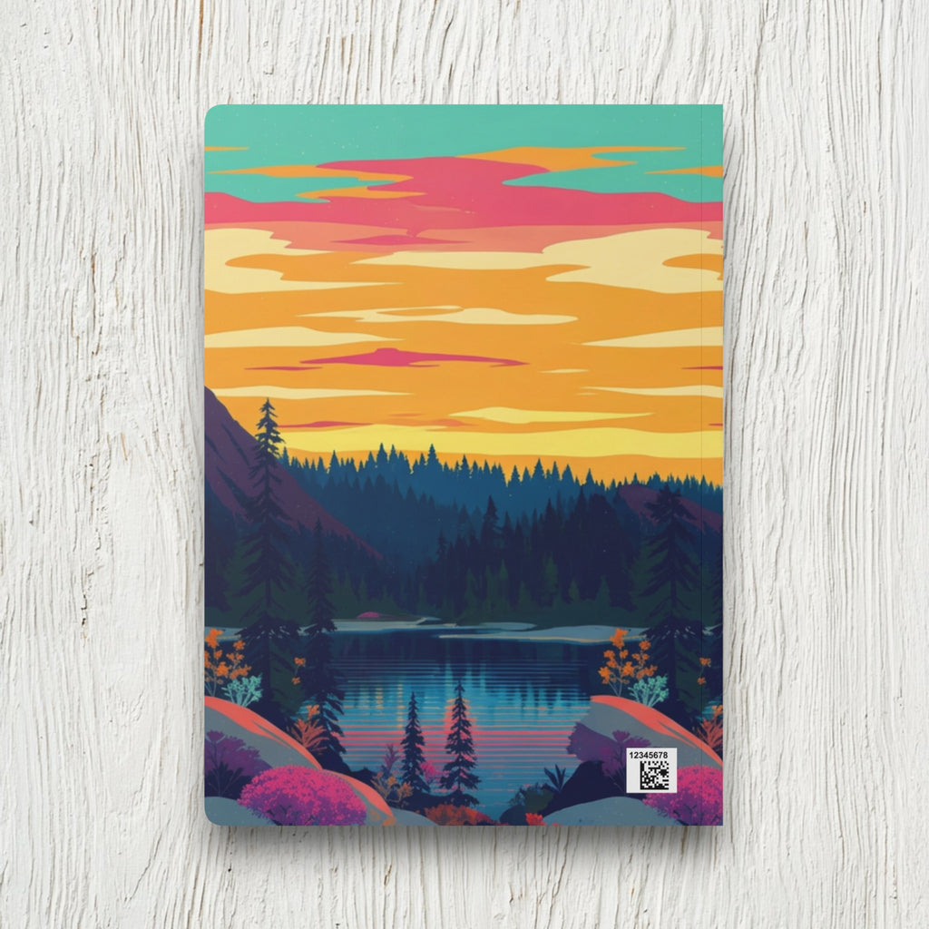 Sunset Mountain Lake Journal | Softcover Notebook with Scenic Cover