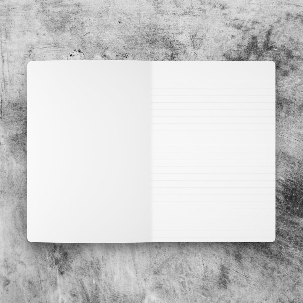 Retro Vaporwave Mountain Sunset Journal | Softcover Notebook