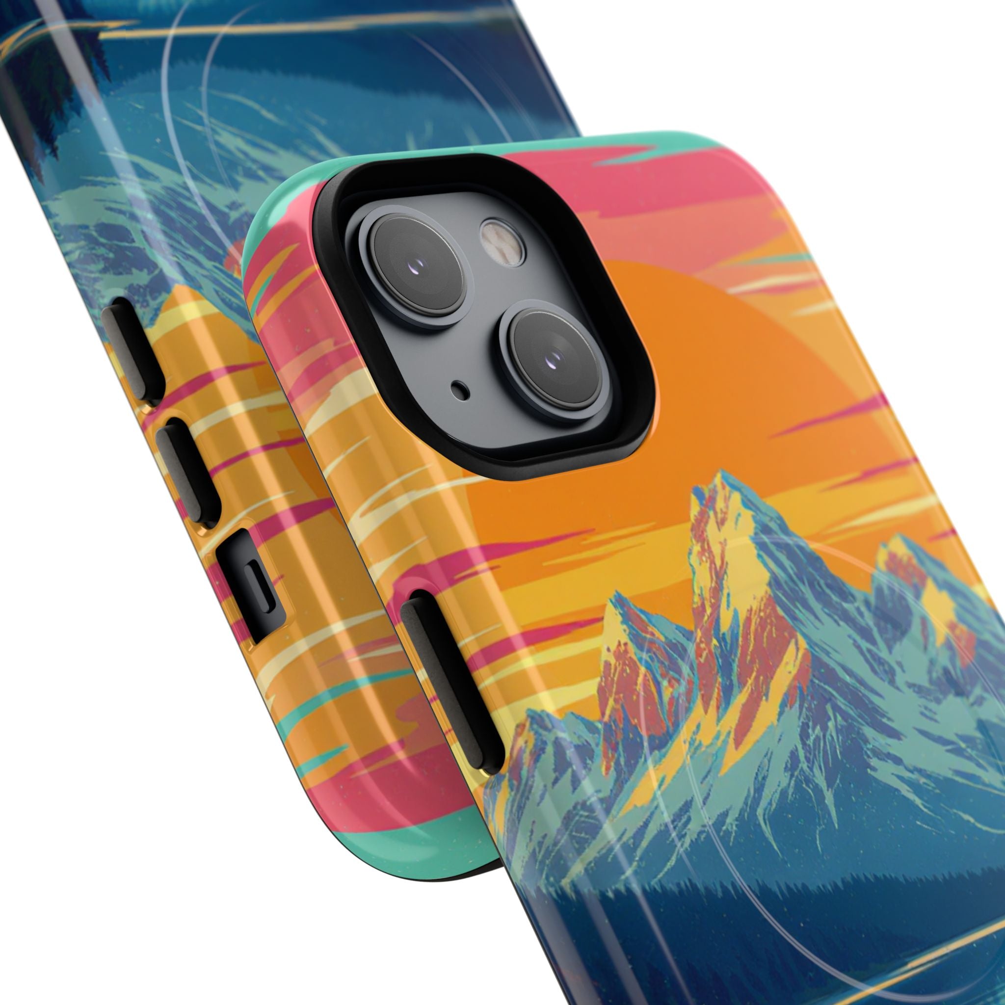 Sunset Mountain Lake phone case | Mountain landscape iPhone case
