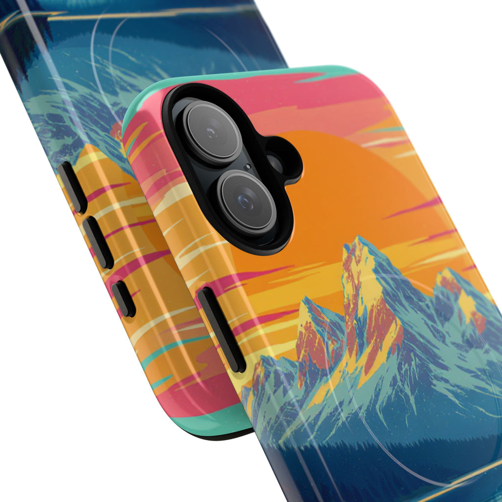 Sunset Mountain Lake phone case | Mountain landscape iPhone case