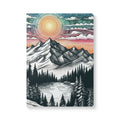 Sunset Mountain Landscape Softcover Journal | Scenic Mountains, Pine Forest Notebook