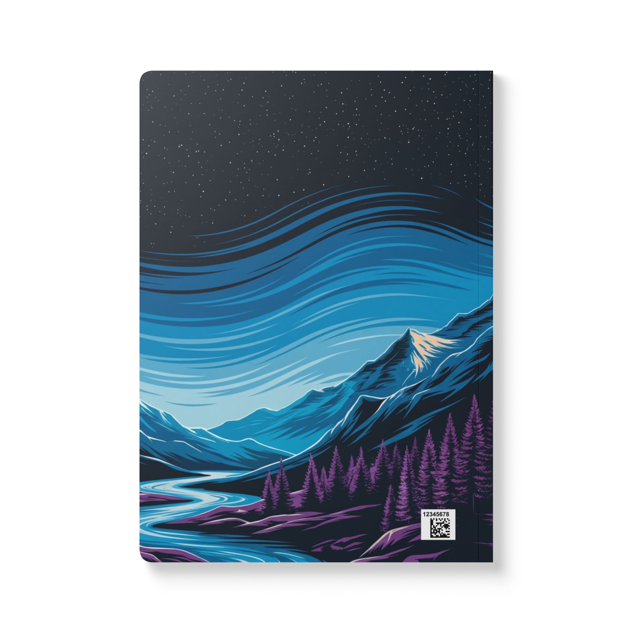 Neon Mountain Night Journal | Softcover Notebook