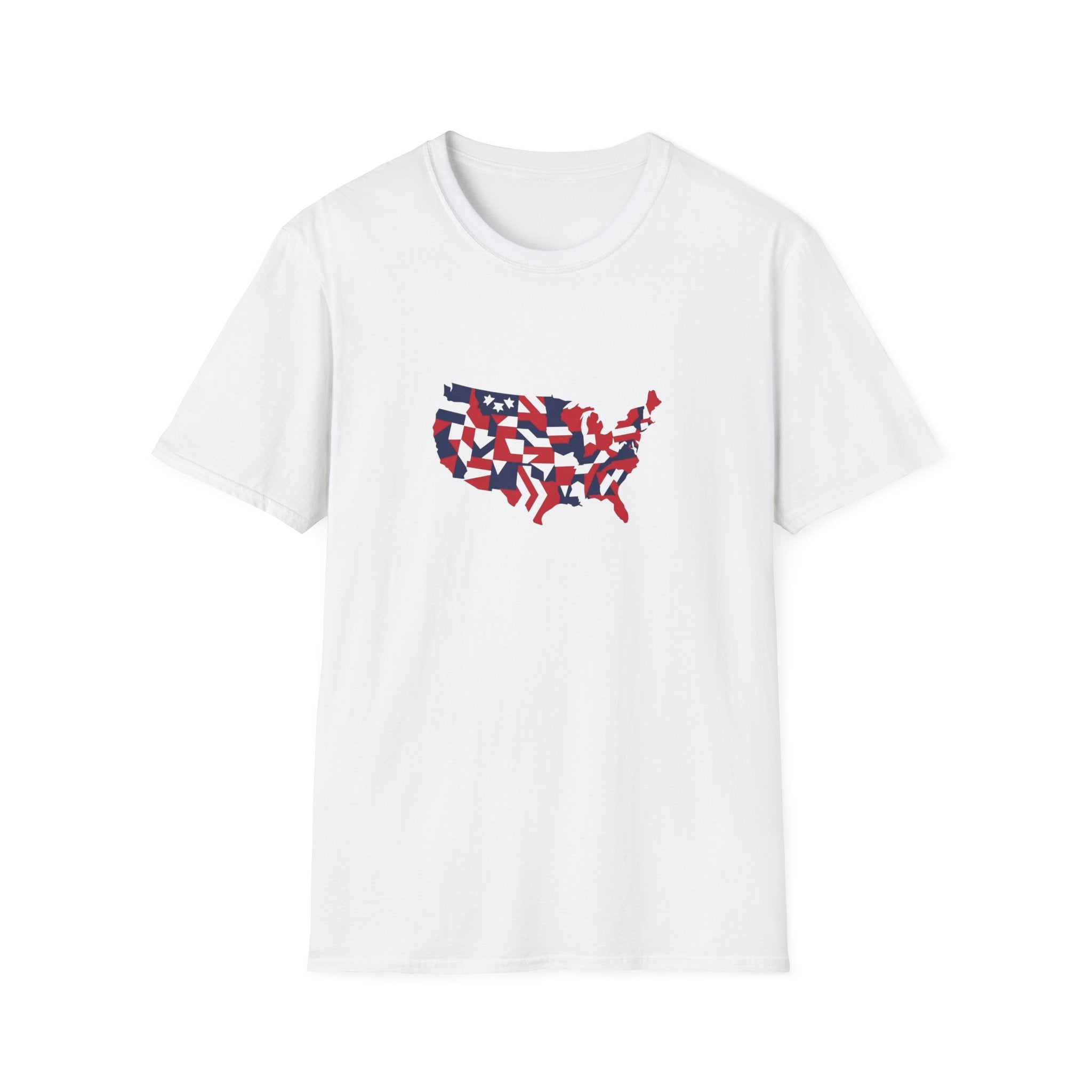 USA Map Flag Shirt | Patriotic American Graphic Tee