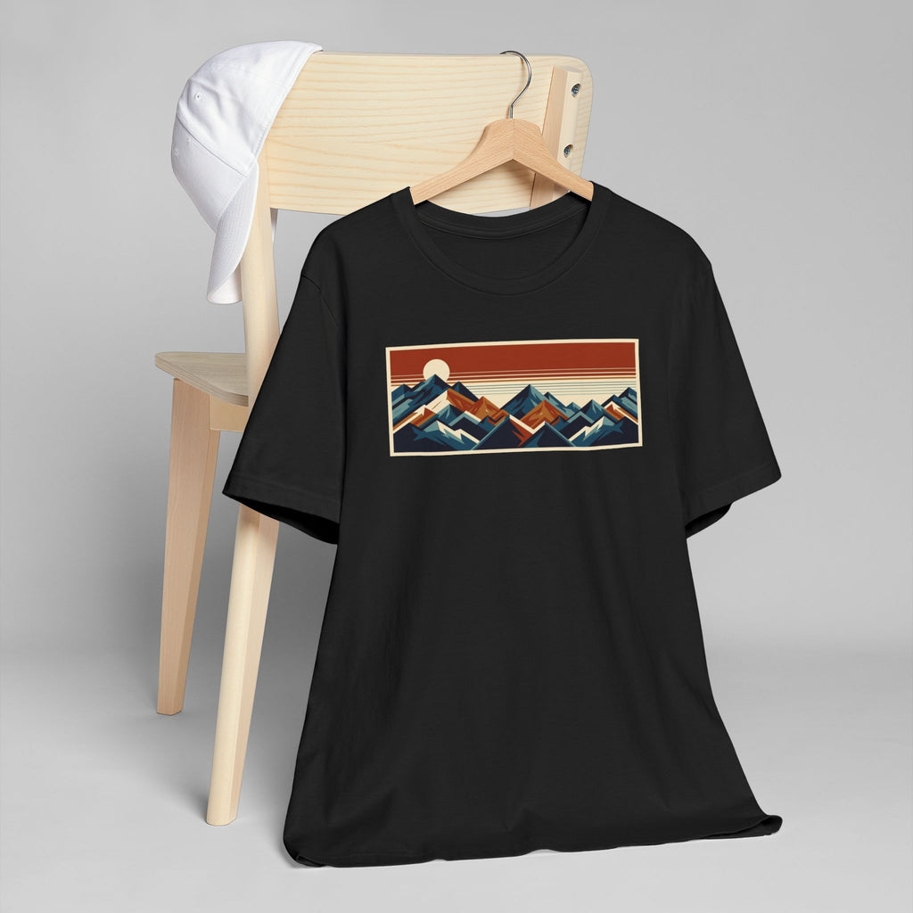 Retro Mountain Graphic Tee | Vintage Sunset Nature T-Shirt for Hikers & Outdoor Lovers