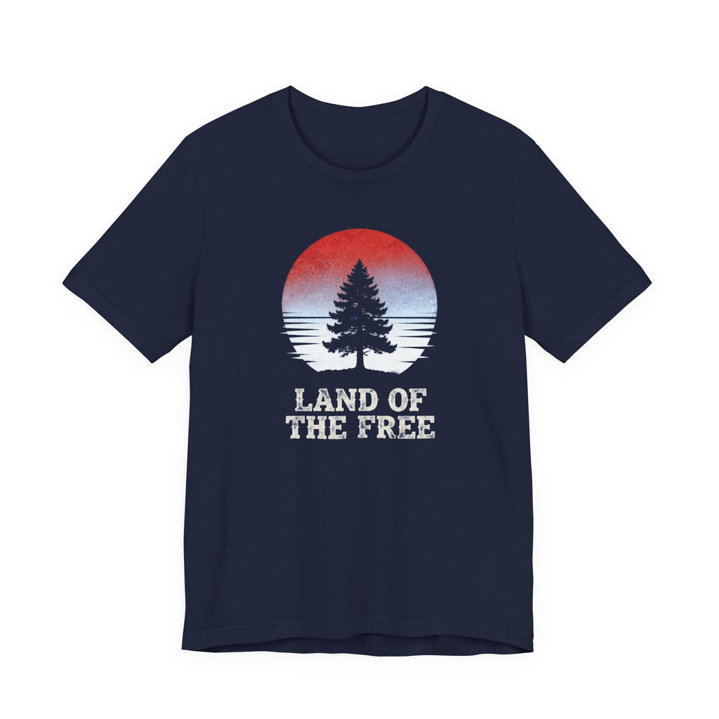 Land of the Free tree graphic Tee | Patriotic shirt