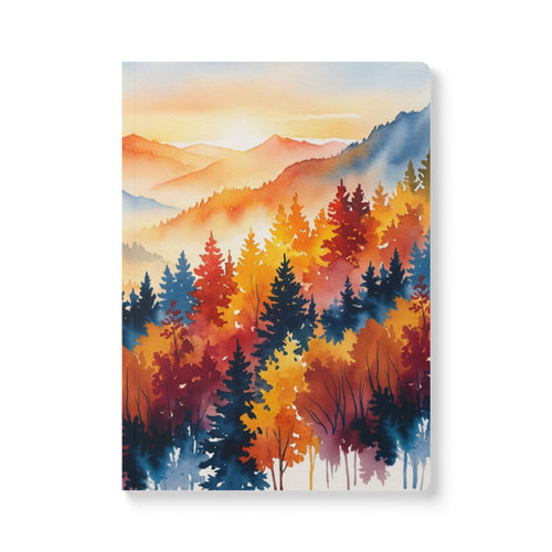 Autumn Mountain Watercolor Journal | Softcover Notebook