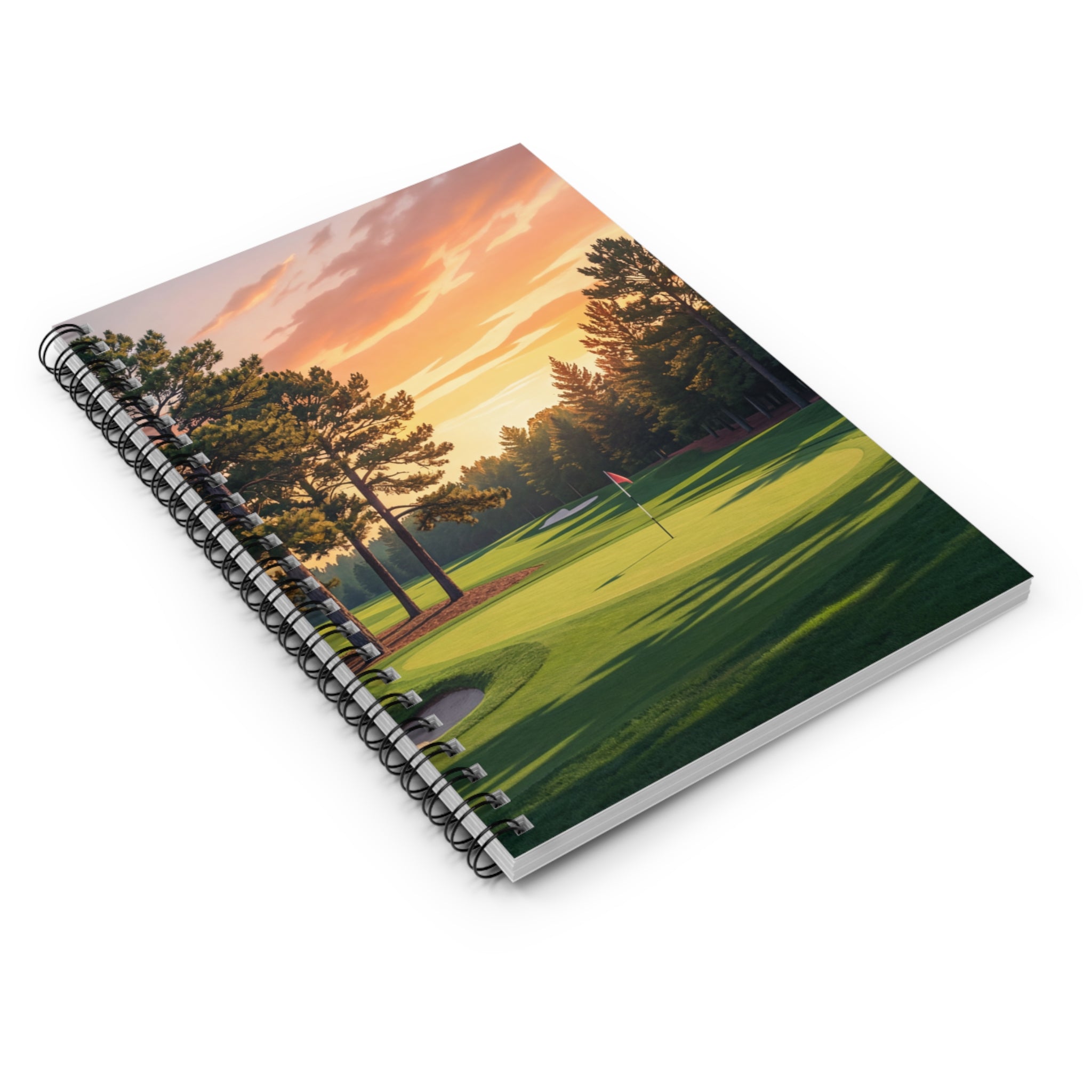 Golf Course Sunset Spiral Notebook | Ruled Lined Journal