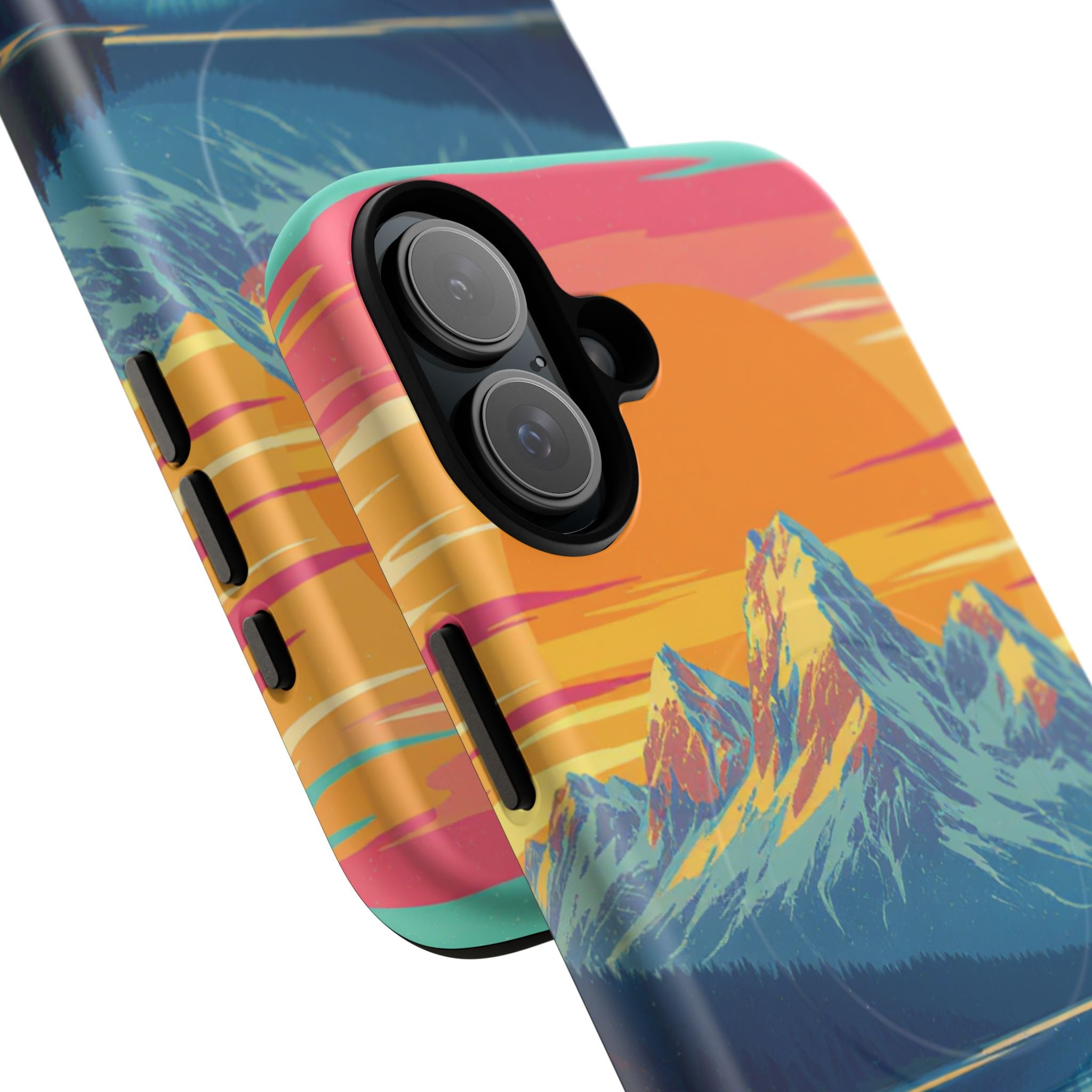 Sunset Mountain Lake phone case | Mountain landscape iPhone case