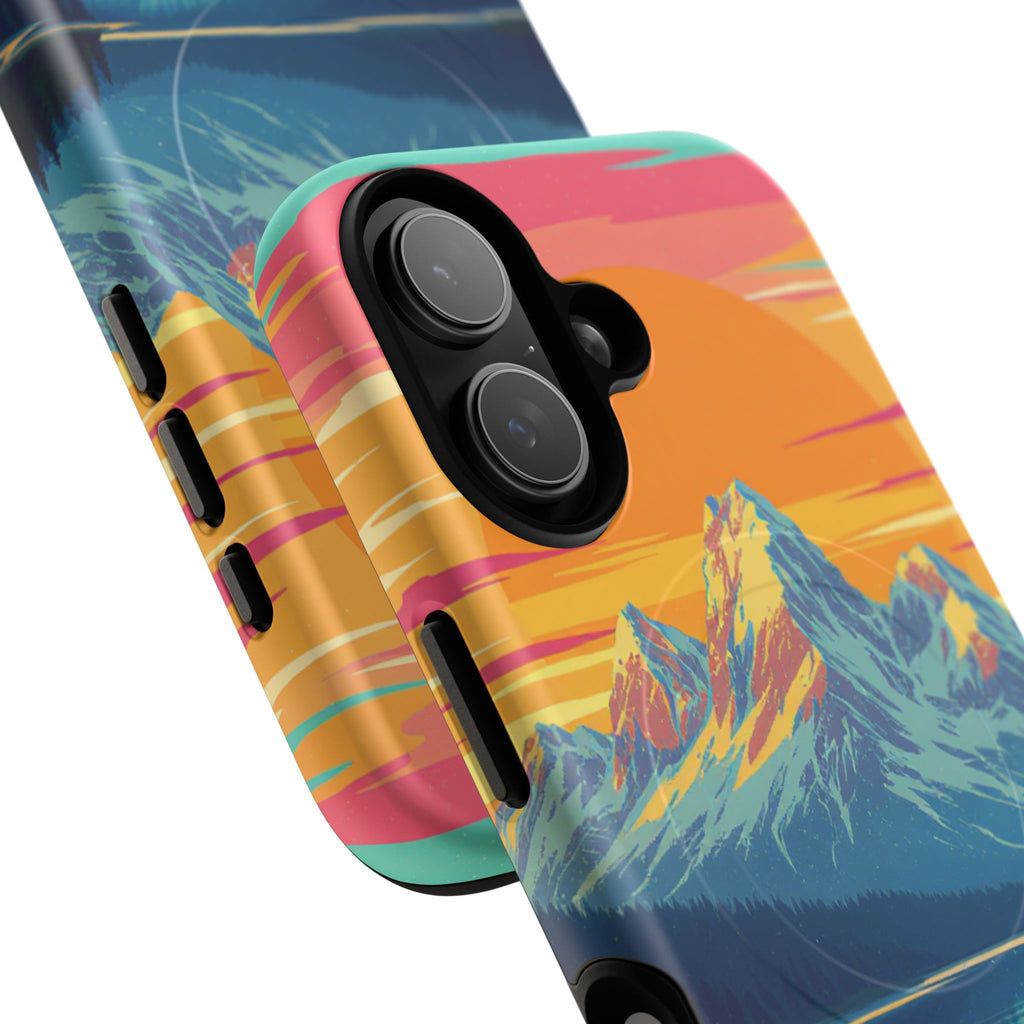 Sunset Mountain Lake phone case | Mountain landscape iPhone case