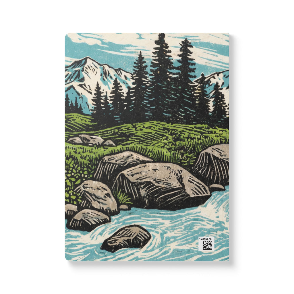 Mountain River Illustration Journal | Softcover Notebook