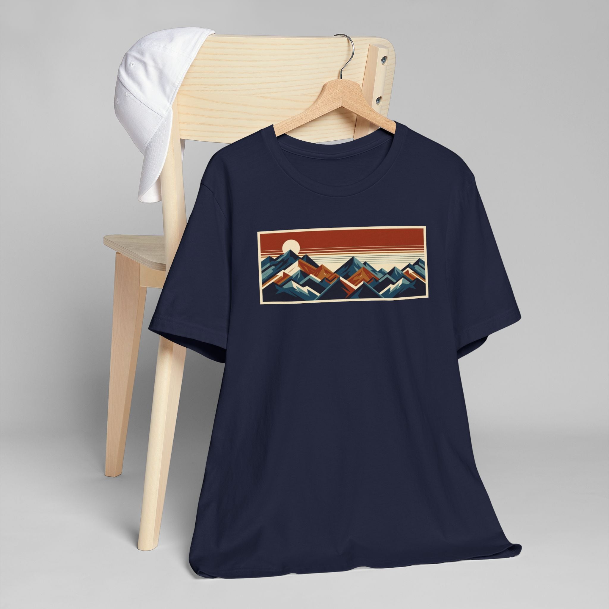 Retro Mountain Graphic Tee | Vintage Sunset Nature T-Shirt for Hikers & Outdoor Lovers