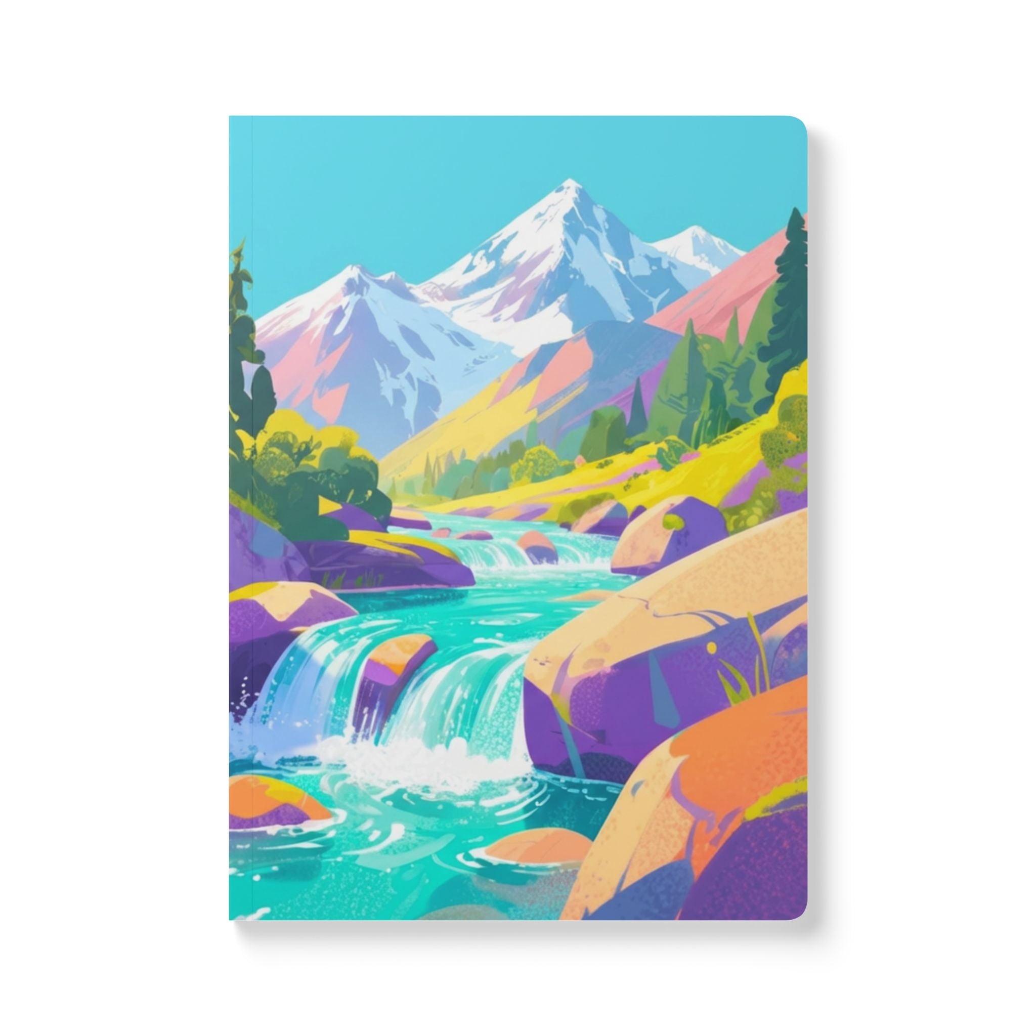 Mountain River Illustration Journal | Softcover Notebook