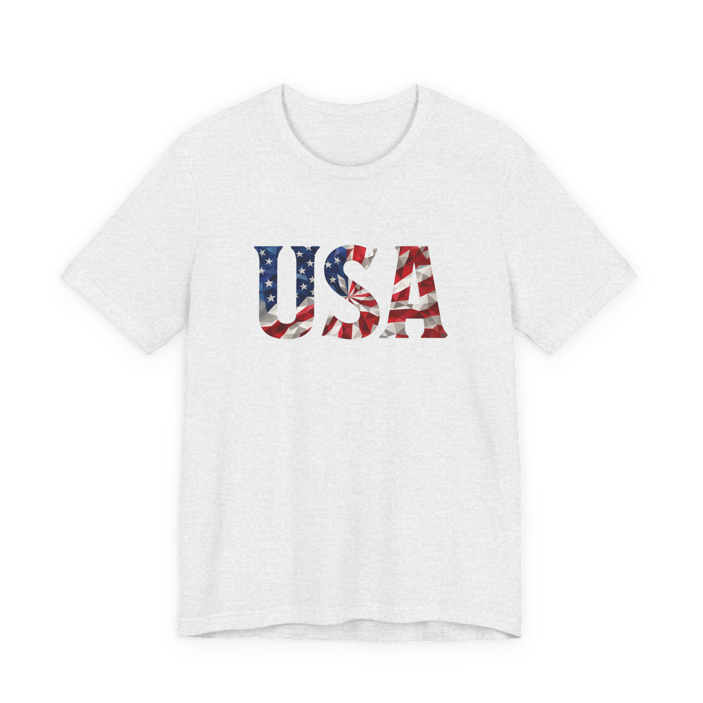 USA Flag Graphic Tee - Patriotic Fourth of July T-Shirt