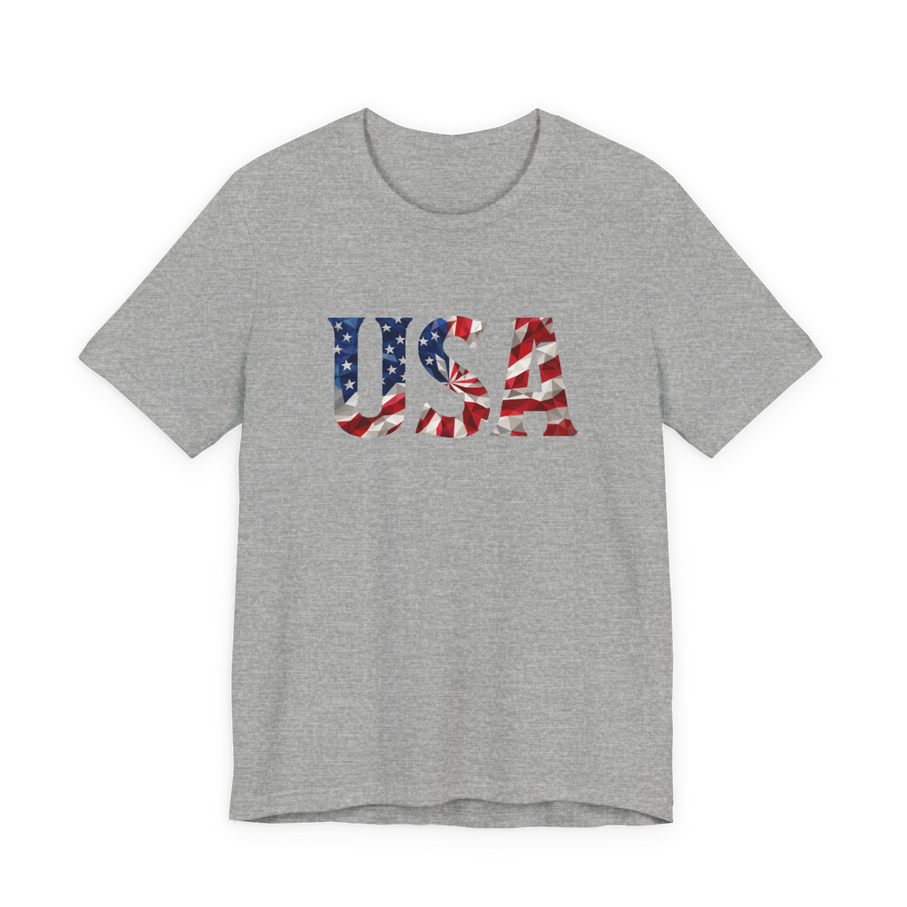 USA Flag Graphic Tee - Patriotic Fourth of July T-Shirt