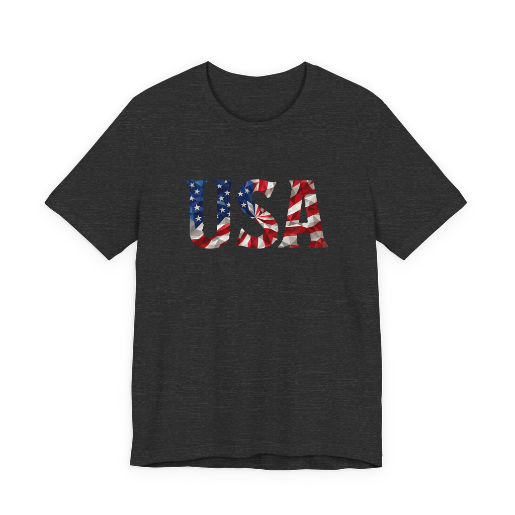 USA Flag Graphic Tee - Patriotic Fourth of July T-Shirt