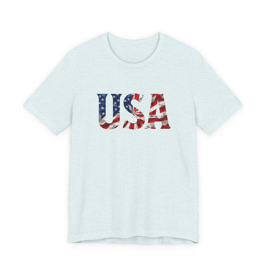 USA Flag Graphic Tee - Patriotic Fourth of July T-Shirt
