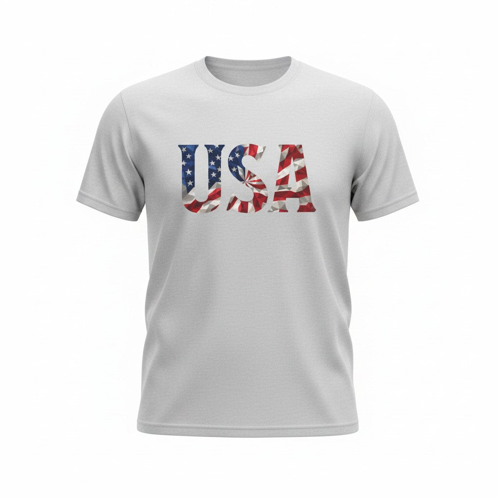 USA Flag Graphic Tee - Patriotic Fourth of July T-Shirt